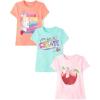 The Children’s Place,Girls,School,Learning Short Sleeve Graphic T-Shirts,3 Pack(Books/Create/Apple)