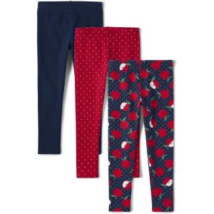The Children’s Place Girls Printed Leggings 2-Pack(Navy/Red Dot/Apples 3-pack)