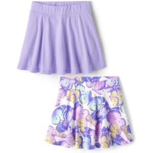 The Children’s Place Girls’ Pull-On Everyday Skorts(Purple 2-pack)