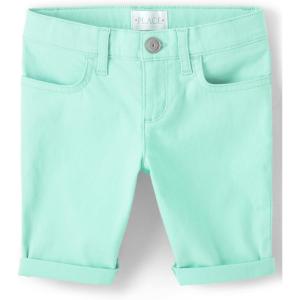 The Children’s Place Girls Solid Skimmer Shorts(Mellow Aqua)
