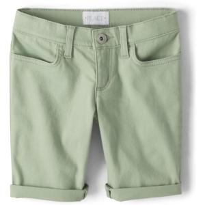 The Children’s Place Girls Solid Skimmer Shorts(Soft Fern)