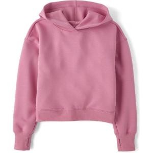 The Children’s Place girls Active Long Sleeve Hooded Sweatshirt(Purple Thistle)