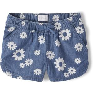 The Children’s Place girls Denim Pull on Shorts(Dahlia Wash)