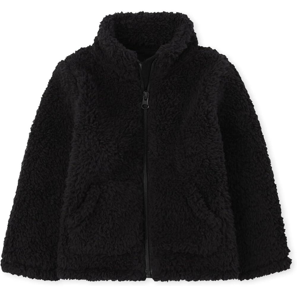 imageThe Childrens Place babygirls Toddler Sherpa JacketBlack