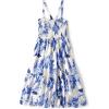 The Children’s Place Girls’ Short Sleeve Dressy Dress(White and Blue Floral)