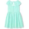 The Children’s Place Girls’ Short Sleeve Dressy Dresses(Mellow Aqua Lace)