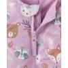 The Children’s Place,and Toddler Girl 2 Piece Set Snowsuit, Jacket and Bib Overall Pant,LILAC DUST | Woodland Critters_Lilac Dust,2T