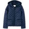 The Children’s Place girls Zip Up Quilted Hooded Jacket(Tidal)
