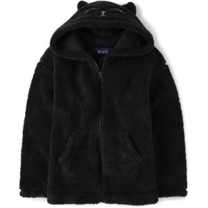The Children’s Place Girls Sherpa Hooded Coat Winter and Fall Outerwear Jacket(Cat)