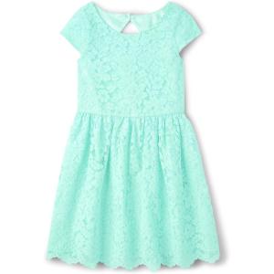 The Children’s Place Girls’ Short Sleeve Dressy Dresses(Mellow Aqua Lace)