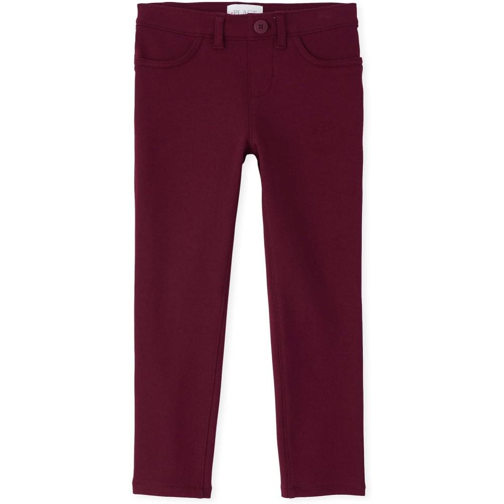 imageThe Childrens Place girls Ponte Knit Pull on JeggingsRubine Single