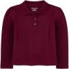 The Children’s Place Girls’ Long Sleeve Pique Polo(Rubine Single)