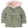 The Children’s Place Girls’ Long Puffer Jacket(Olive Press)