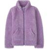 The Children’s Place girls Cozy Sherpa Full-zip Jacket(Amethyst Jewel)