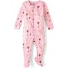 The Children’s Place baby-girls And Toddler Snug Fit 100% Cotton One Piece Zip Front Footed Pajama(Ballet Dancers)