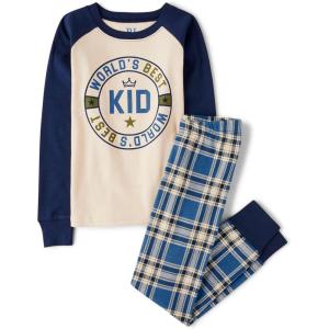 The Children’s Place boys 100% Cotton Long Sleeve Top and Pants,2 Piece Pajama Set(Best Kid Plaid)