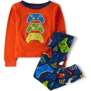 The Children’s Place boys 100% Cotton Long Sleeve Top and Pants,2 Piece Pajama Set(Level Up Gamer)