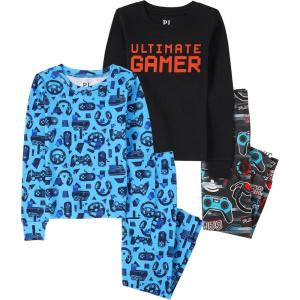 The Children’s Place boys 100% Cotton Long Sleeve Top and Pants,2 Piece Pajama Set(Ultimate Gamer 2-pack)