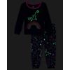 The Children’s Place Baby Girls And Toddler Long Sleeve Top and Pants Snug Fit 100% Cotton 2 Piece Pajama Set(Glow Unicorn)