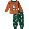 The Children’s Place baby boys Button Long Sleeve Top and Pants Snug Fit 100% Cotton 2 Piece Pajama Set(Raccoon Forest)