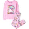 The Children’s Place girls Long Sleeve Top and Pants Snug Fit 100% Cotton 2 Piece Pajama Set(Forever Magical)