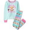 The Children’s Place girls Long Sleeve Top and Pants Snug Fit 100% Cotton 2 Piece Pajama Set(Smore Fun)
