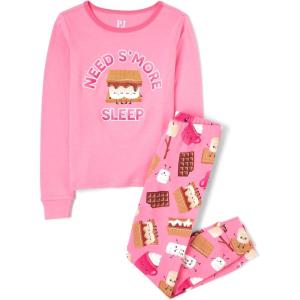 The Children’s Place girls The Children’s Place Girls Long Sleeve 2 Piece Snug Fit Cotton Pajamas(Need Smores Sleep)