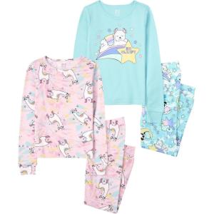 The Children’s Place girls The Children’s Place Girls Long Sleeve 2 Piece Snug Fit Cotton Pajamas(So Sleepy 2-pack)