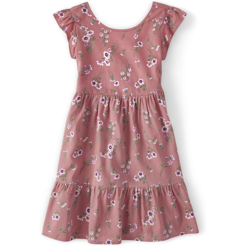 imageThe Childrens Place Girls Short Sleeve Dressy DressRoseville Floral