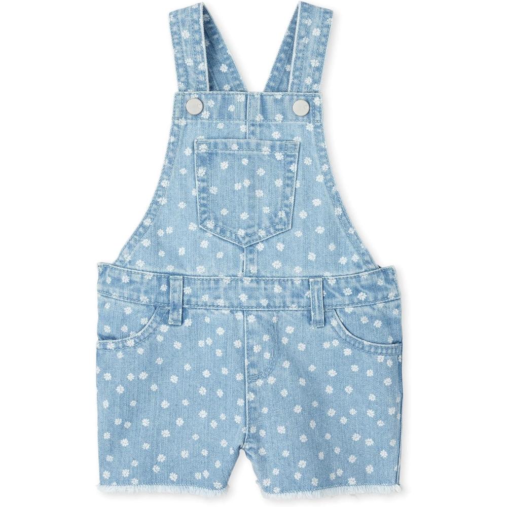 imageThe Childrens Place babygirls And Toddler Girls Denim ShortallsSimply White