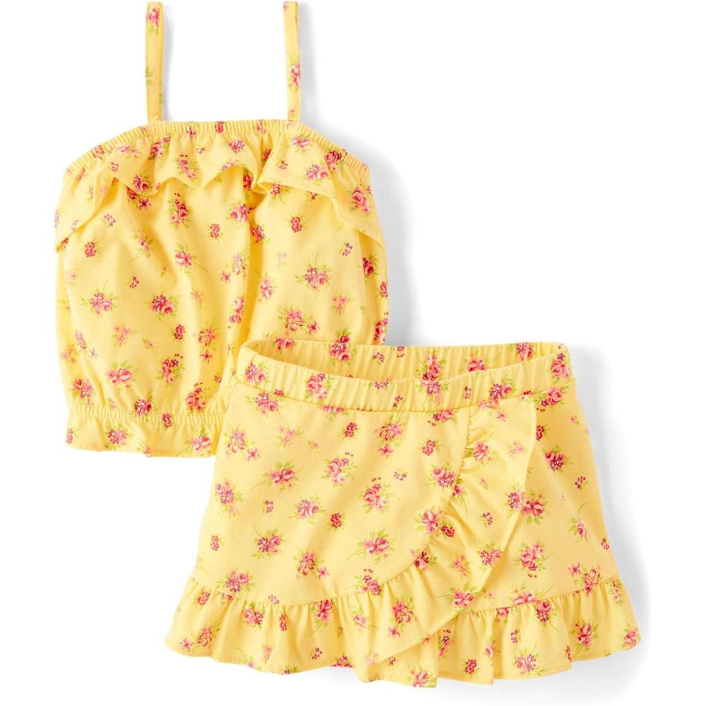 imageThe Childrens Place babygirls And Toddler Tank Top and Skort 2 Piece Outfit SetSun Valley
