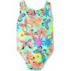 The Children’s Place Baby-Girls and Toddler 2 Piece Tankini Swimsuit(Neon Butterflies)