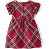 The Children’s Place,and Toddler Short Sleeve Dressy Dress(Red Ochre Plaid)