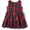 The Children’s Place,and Toddler Short Sleeve Dressy Dress(Red Plaid)
