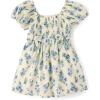 The Children’s Place Baby-Girls and Toddler Short Sleeve Casual Dresses(Floral Blue Bows)