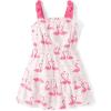 The Children’s Place Girls’ Short Sleeve Dressy Dress(Flamingos Tiered)