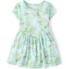 The Children’s Place,and Toddler Girls Short Sleeve Fashion Dress(Light Blue Bunnies)