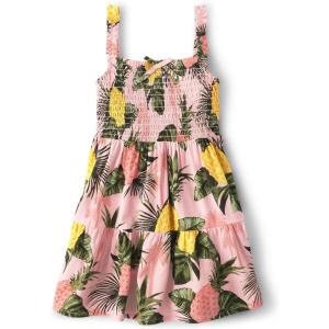 The Children’s Place Girls’ Short Sleeve Dressy Dress(Pink Pineapple)