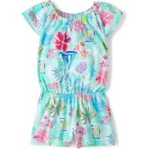 The Children’s Place baby-girls And Toddler Short Sleeve Flutter Shorts Romper(Cosmos Floral)