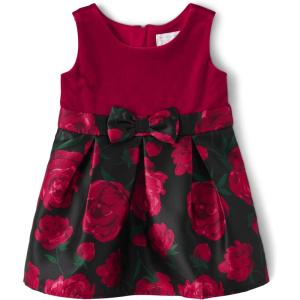 The Children’s Place,and Toddler Short Sleeve Dressy Dress(Berry Jam Floral)