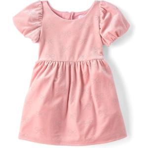 The Children’s Place,and Toddler Short Sleeve Dressy Dress(Lt Plum Glitter Bows)