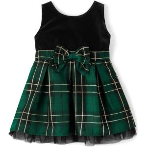The Children’s Place,and Toddler Short Sleeve Dressy Dress(Spruceshad Plaid Velour)