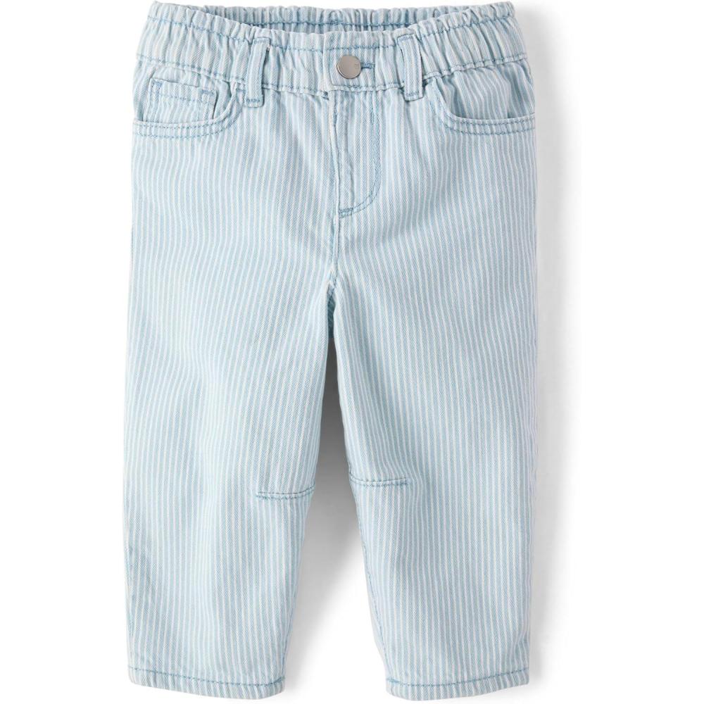 imageThe Childrens Place Baby Girls and Toddler Barrel Leg JeansMax Wash
