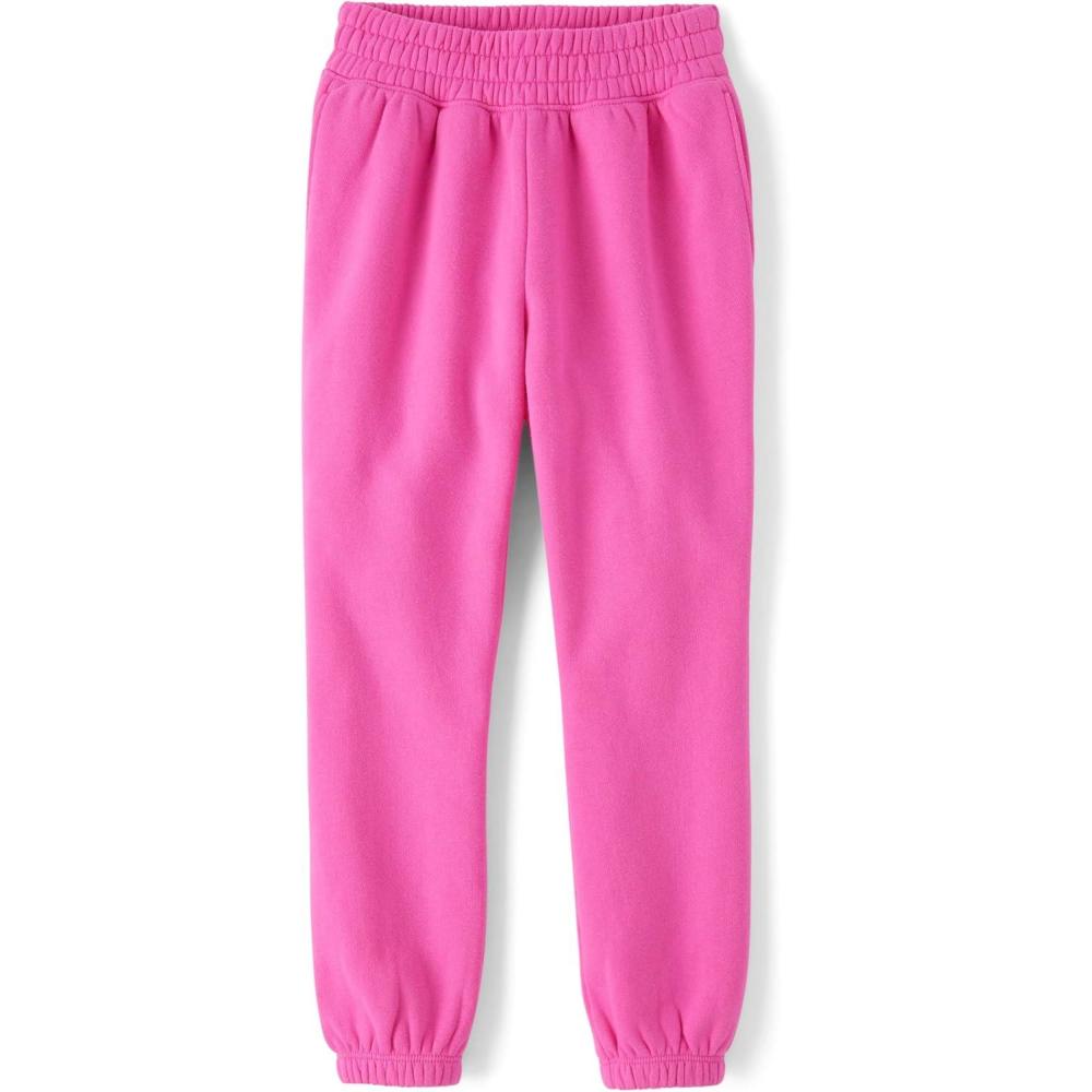 imageThe Childrens Place girls Knit Active SweatpantsPink Summer