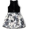 The Children’s Place Girls Dressy Dress, Sleeveless(Black/White Velour)