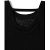 The Children’s Place Girls Long Sleeve Graphic Top with Back Detail(Black Bow)
