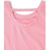 The Children’s Place Girls Long Sleeve Graphic Top with Back Detail(Pink Candy Cane Mug)
