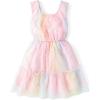 The Children’s Place Girls Dressy Dress, Sleeveless(Bright Pink Rainbow)