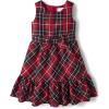 The Children’s Place Girls Dressy Dress, Sleeveless(Classic Red Plaid)