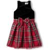 The Children’s Place Girls Dressy Dress, Sleeveless(Classic Red Plaid Velour)